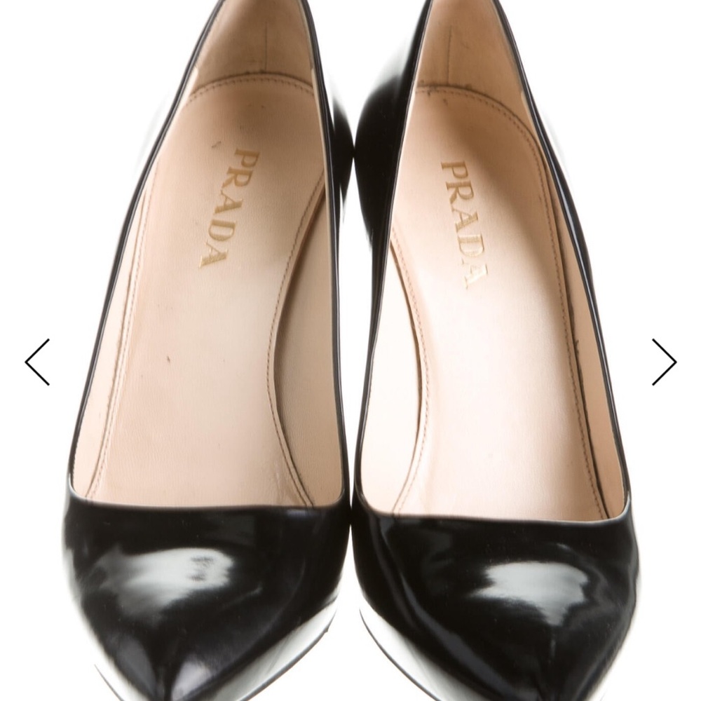 Prada Black Stiletto Heels with Pointed Toe